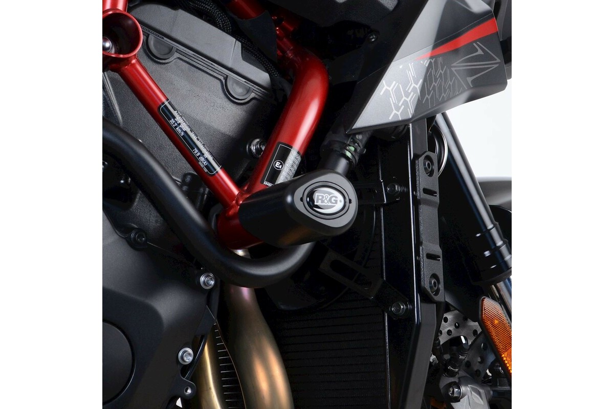 Tampons de protection R&G RACING Aero noir Kawasaki ZH2