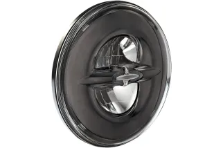 HEADLIGHT 7 LED REFL BK