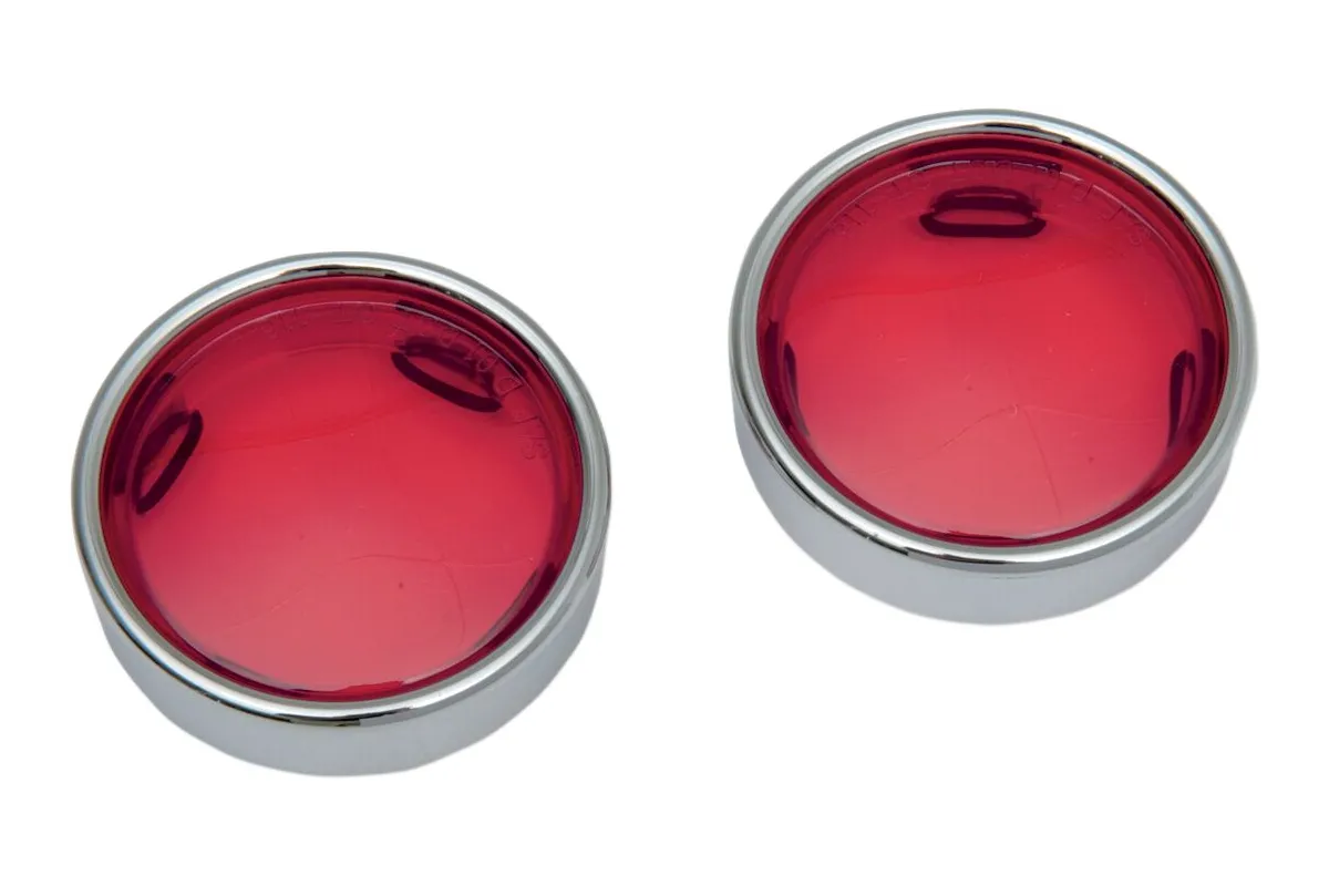 LENS RED W/TRIM RING