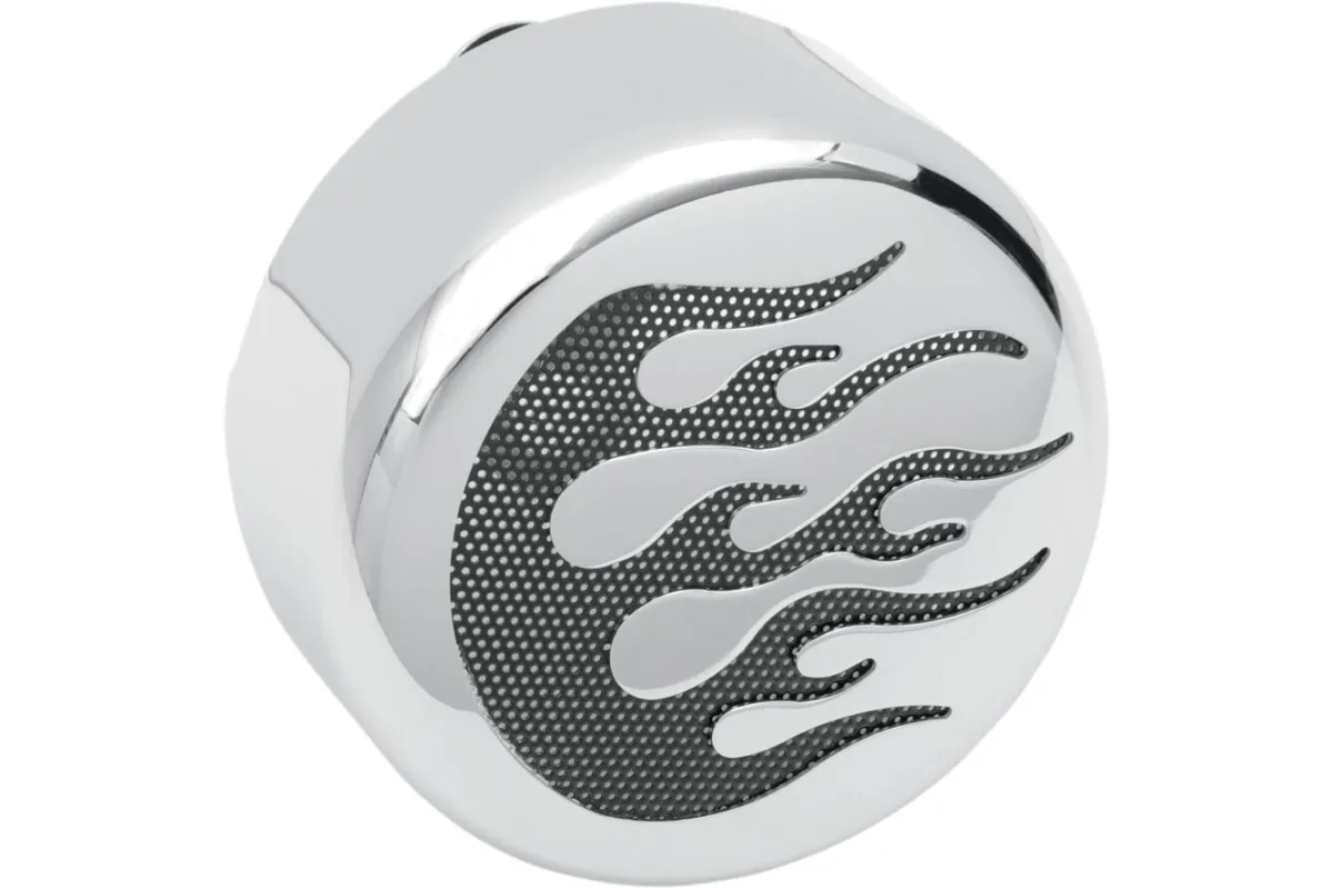 COVER HORN CHR/BLK FLAME