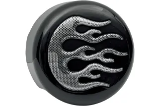 COVER HORN BLK/CHR FLAME