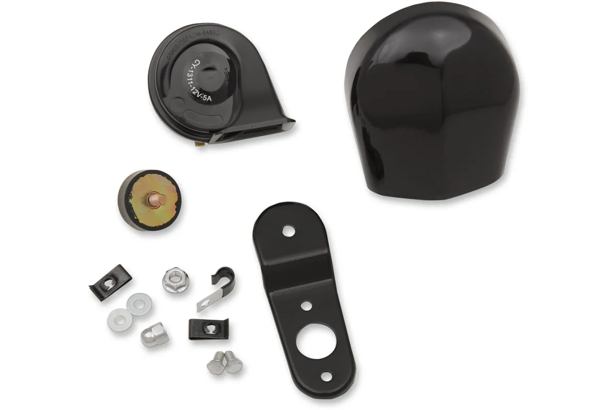 HORN KIT 91-22 BLK COVER