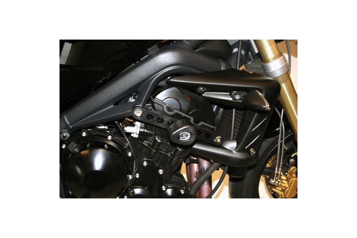 Tampons de protection R&G RACING Aero noir Triumph Street Triple/R 675