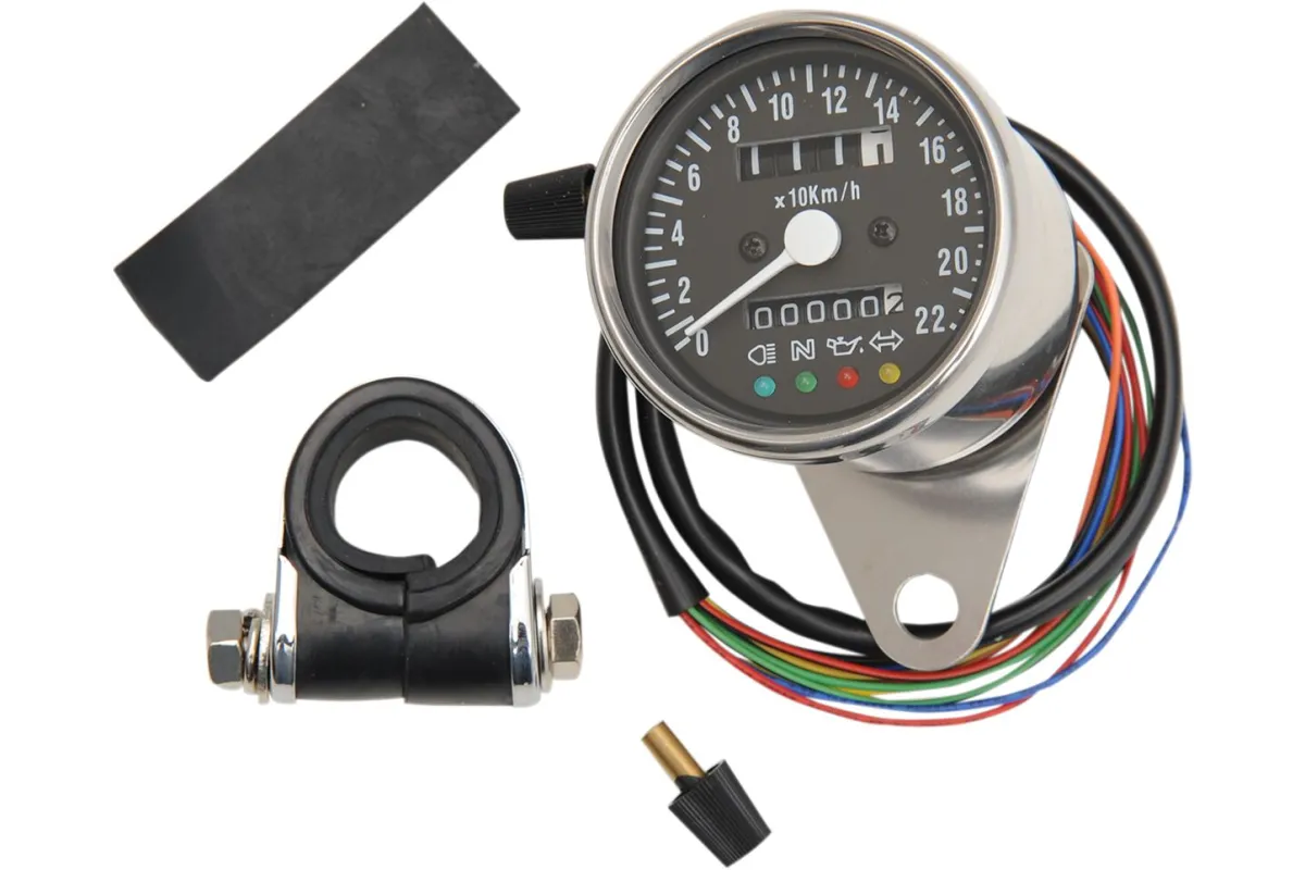 SPEEDO 4-LED BLK KM/H 2:1RATIO