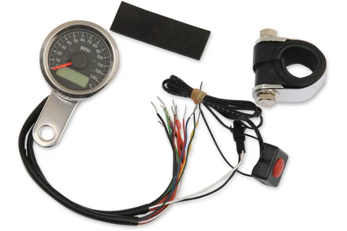 SPEEDO W/4LTS MPH SS/BLK