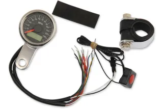 SPEEDO W/4LTS MPH SS/BLK