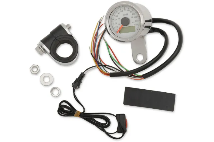 SPEEDO W/4LTS MPH SS/WHT