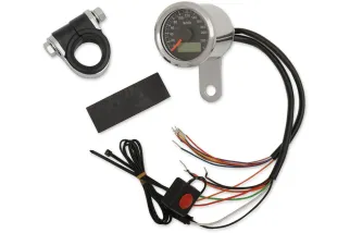 SPEEDO W/4LTS KPH SS/BLK