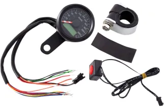 SPEEDO W/4LTS KPH BLK/BLK