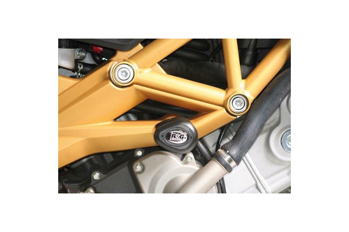 Tampons de protection R&G RACING Aero noir Aprilia Dorsoduro/Shiver 750