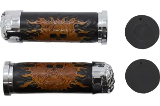 CHR SKULL GRIP W/RED EYES