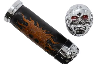 CHR SKULL GRIP W/RED EYES