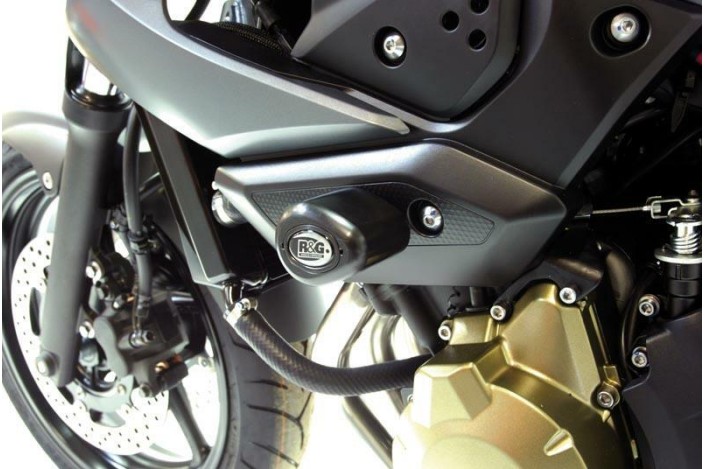 Tampons de protection R&G RACING Aero noir Yamaha XJ6 N/S Diversion