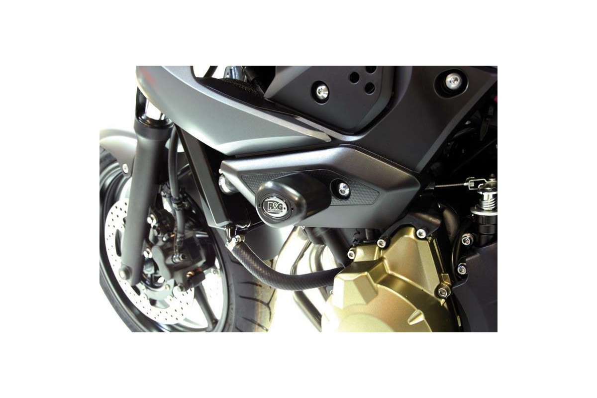Tampons de protection R&G RACING Aero noir Yamaha XJ6 N/S Diversion