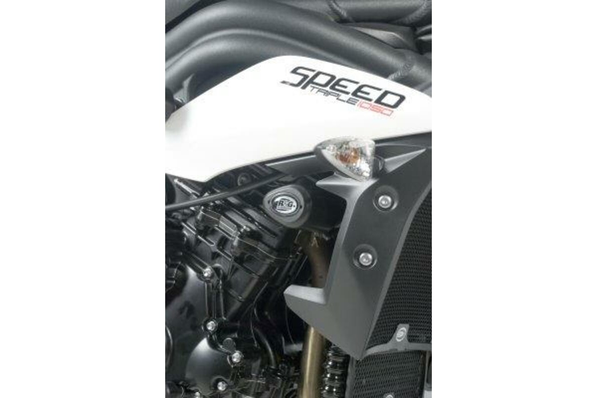 Tampons de protection R&G RACING Aero noir Triumph Speed Triple 1050/R / Speed 94/R