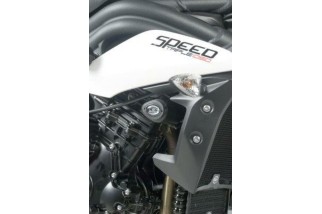Tampons de protection R&G RACING Aero noir Triumph Speed Triple 1050/R / Speed 94/R