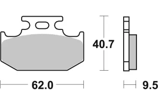 BRAKE PAD SINT/CAR OFF