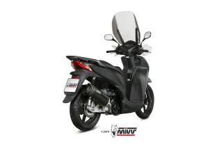 Silencieux MIVV Mover inox noir/casquette ABS noir Honda SH 300