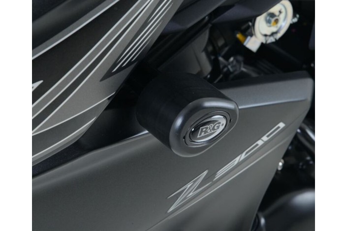 Tampons de protection R&G RACING Aero noir Kawasaki Z300