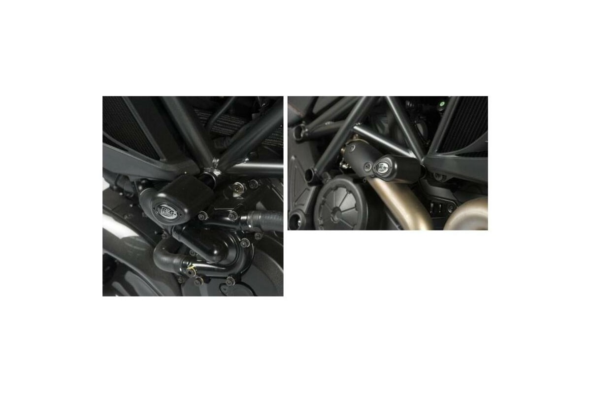 Tampons de protection R&G RACING Aero noir Ducati Diavel