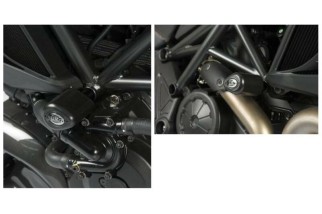 Tampons de protection R&G RACING Aero noir Ducati Diavel