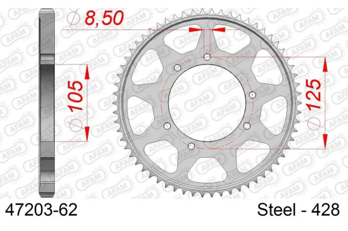 Couronne AFAM acier standard 47203 - 428