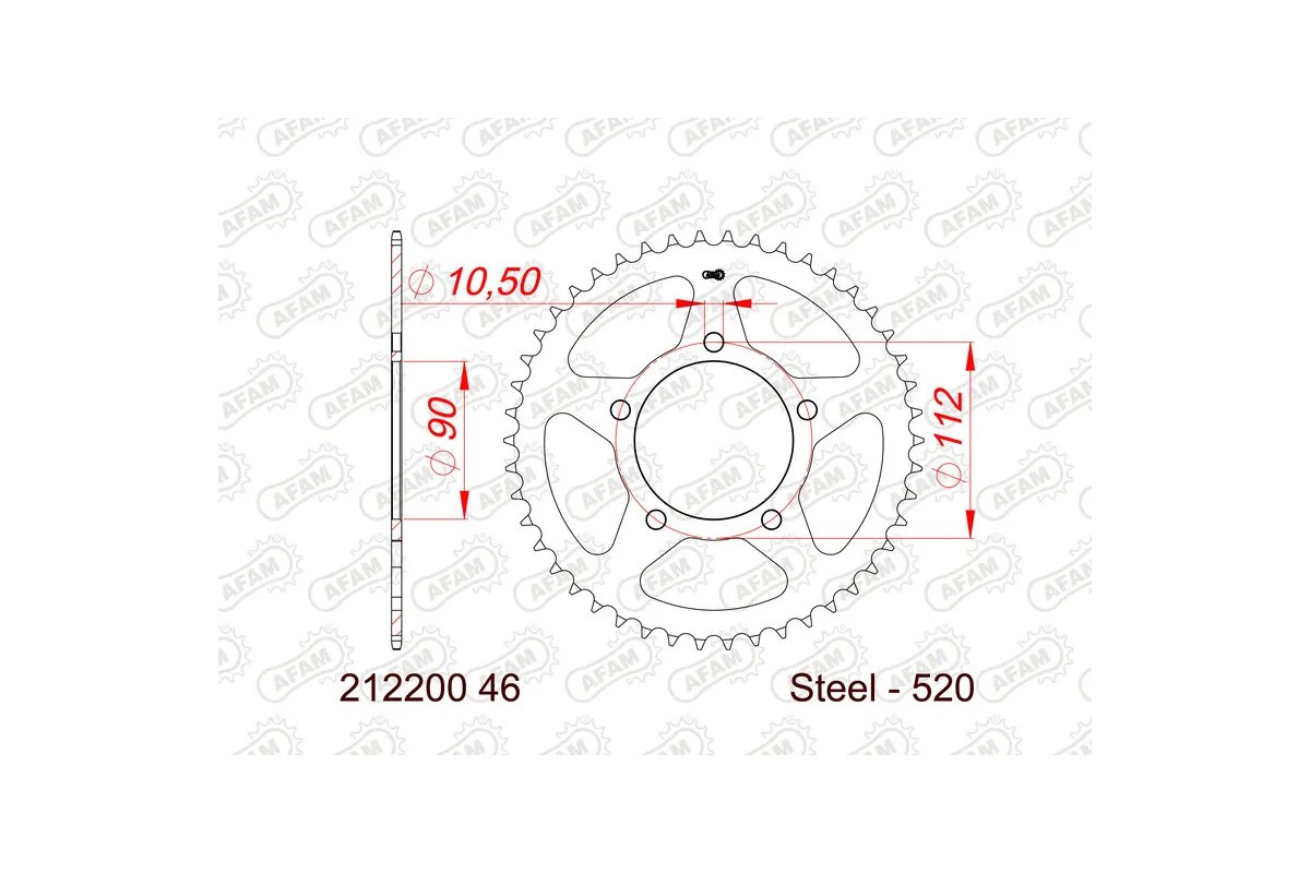 Couronne AFAM acier standard 212200 - 520
