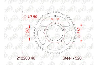 Couronne AFAM acier standard 212200 - 520