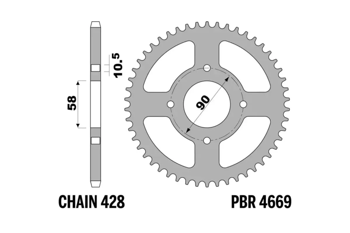 Couronne PBR acier C45 standard 4669 - 428