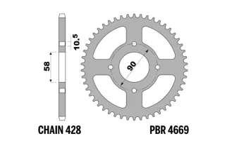 Couronne PBR acier C45 standard 4669 - 428