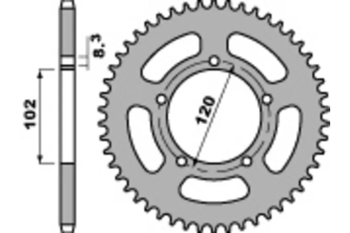 Couronne PBR acier standard 4373 - 420