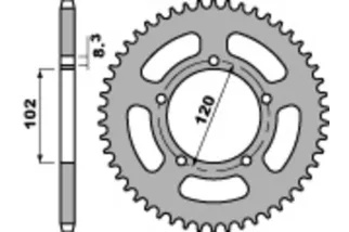 Couronne PBR acier standard 4373 - 420