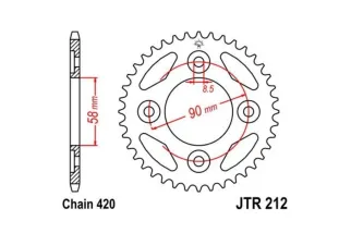 Kit chaîne JT/JT 420HDR 15/34 standard - couronne standard