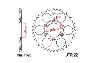 Kit chaîne JT/JT 520HDS 15/45 standard - couronne standard