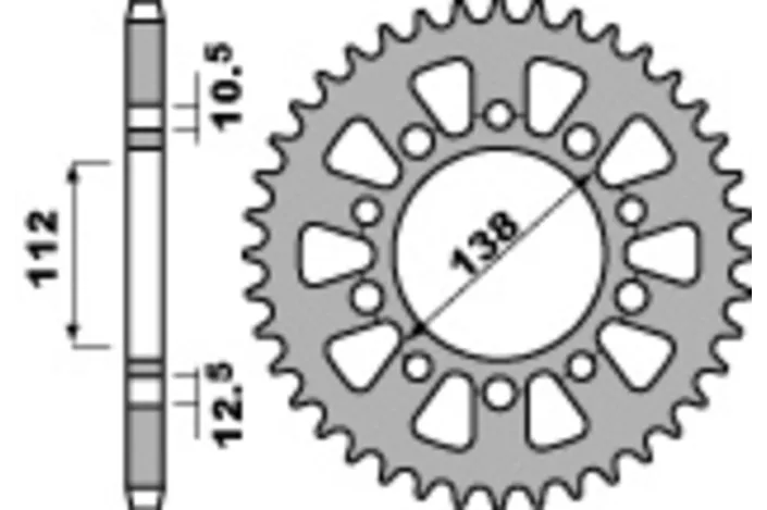 Couronne PBR acier C45 standard 4384 - 521