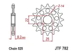 Pignon JT SPROCKETS acier standard 782 - 520