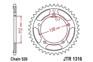 Kit chaîne JT/JT 520HDS 17/38 standard - couronne standard