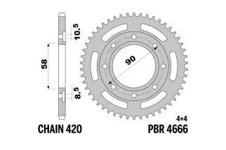 Couronne PBR aluminium 4666 - 420