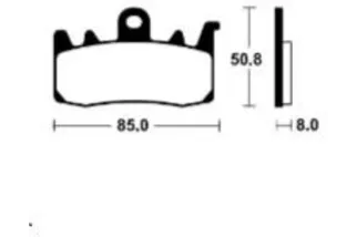 Plaquettes de frein TECNIUM Maxi Scooter métal fritté - MSS400