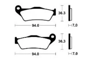 Plaquettes de frein TECNIUM Performance métal fritté - MR503