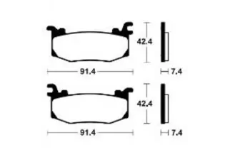 Plaquettes de frein TECNIUM Racing métal fritté carbone - MCR512