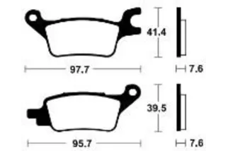 Plaquettes de frein TECNIUM Scooter organique - ME510