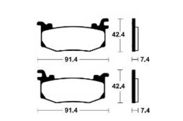 Plaquettes de frein TECNIUM Racing métal fritté - MTR512