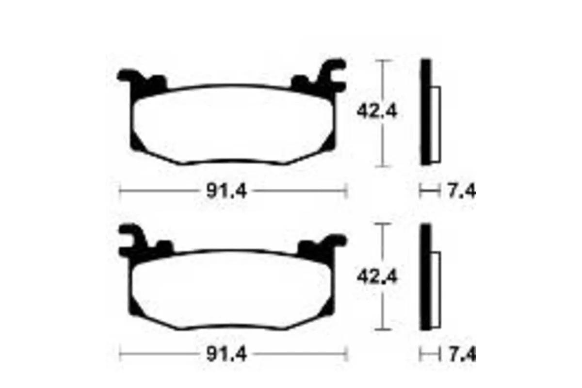 Plaquettes de frein TECNIUM Racing métal fritté - MTR512