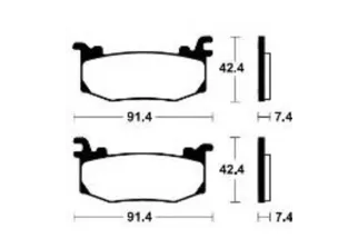 Plaquettes de frein TECNIUM Racing métal fritté - MTR512