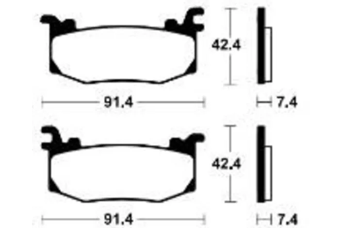 Plaquettes de frein TECNIUM Performance métal fritté - MF512