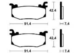 Plaquettes de frein TECNIUM Performance métal fritté - MF512