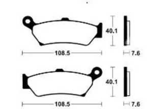 Plaquettes de frein TECNIUM Performance métal fritté - MR505