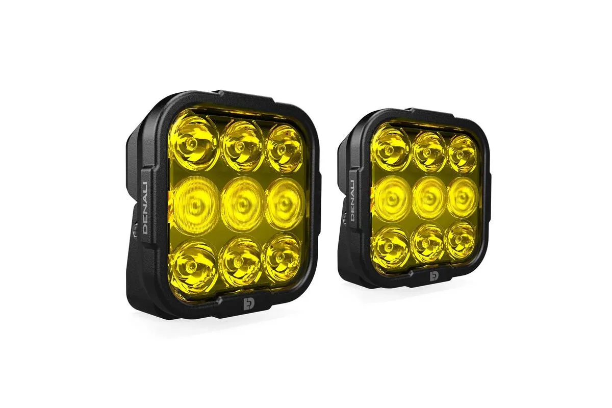 Kit d'éclairage universel DL9 lentille jaune avec câblage Premium