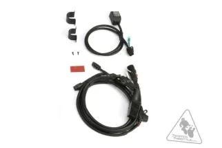 Kit d'éclairage universel DL9 lentille jaune avec câblage Premium